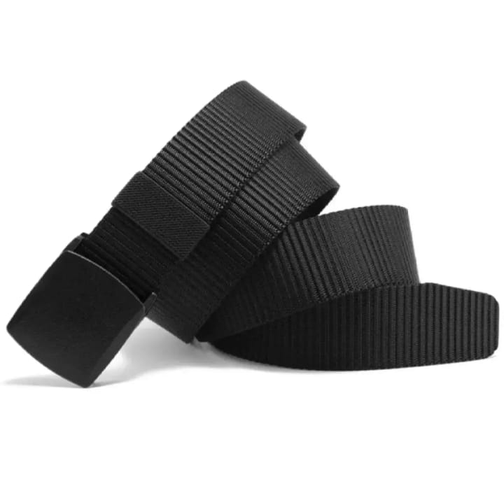 Premium Nylon Canvas Belt– Heavy-Duty, Casual Style (Black)