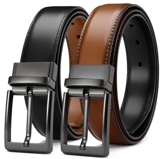 2-in-1 Reversible Premium Belt – Double-Sided Style for Men
