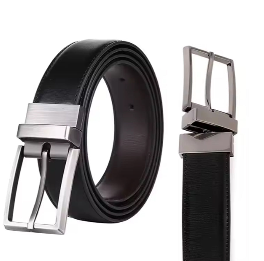 2-in-1 Reversible Leather Belt – Dual-Sided Style for Men