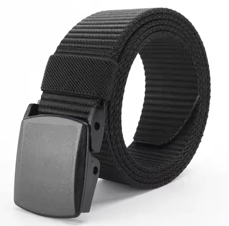 Premium Nylon Canvas Belt– Heavy-Duty, Casual Style (Black)