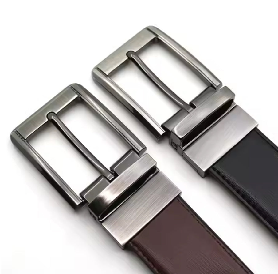 2-in-1 Reversible Leather Belt – Dual-Sided Style for Men