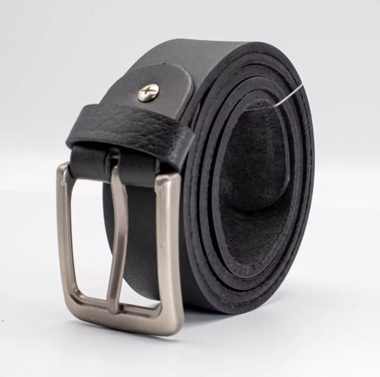 Premium Genuine Belt – Classic Black Men’s Belt