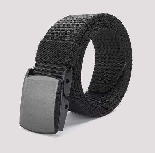 Premium Nylon Canvas Belt– Heavy-Duty, Casual Style (Black)