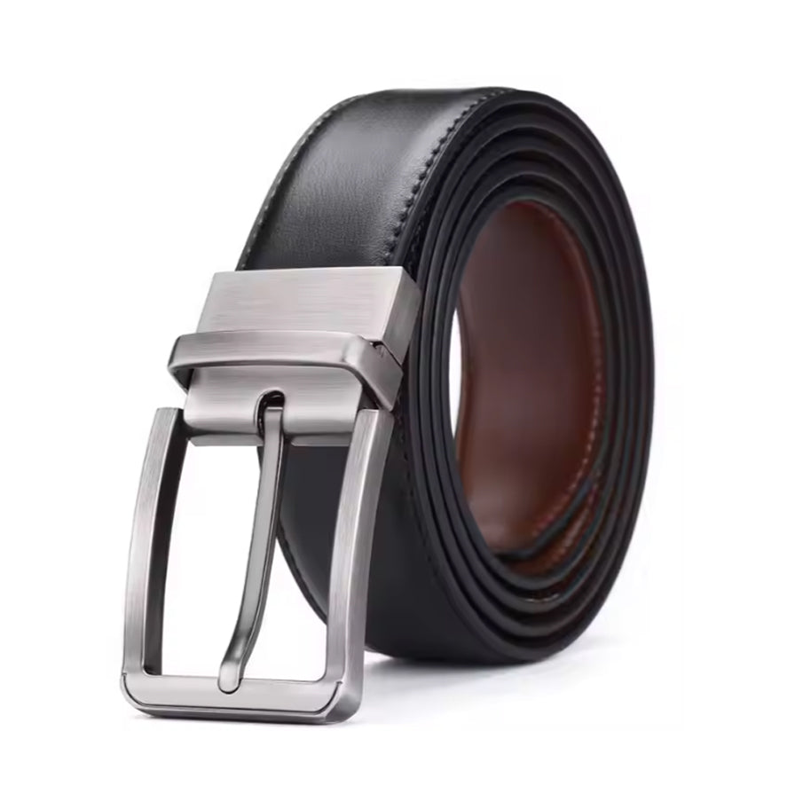 2-in-1 Reversible Leather Belt – Dual-Sided Style for Men