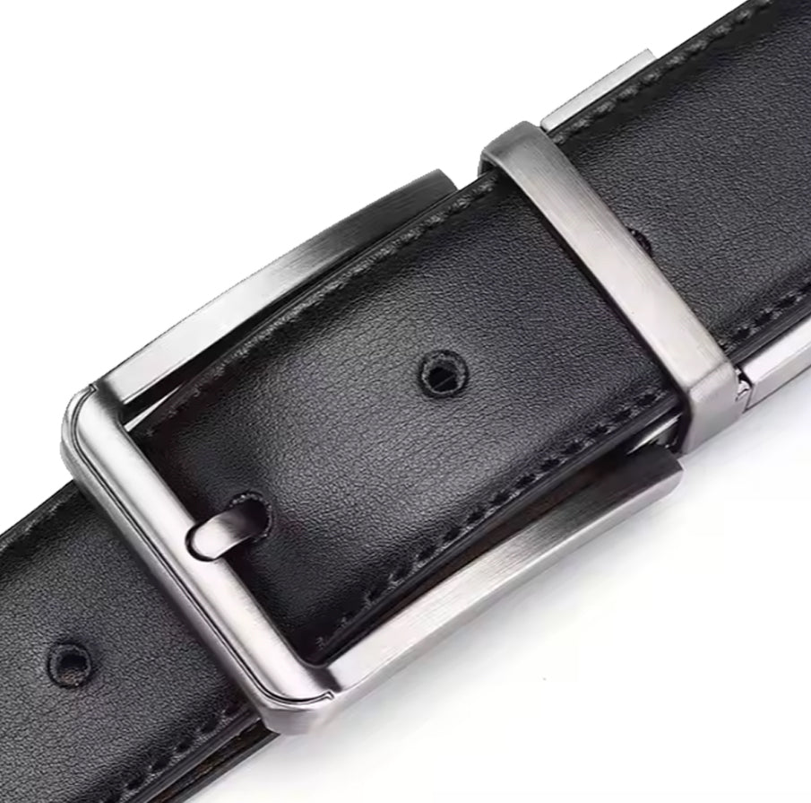 2-in-1 Reversible Leather Belt – Dual-Sided Style for Men